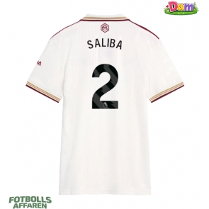 Arsenal William Saliba #2 Tredje Tröja Kvinnor 2025-26 Kortärmad